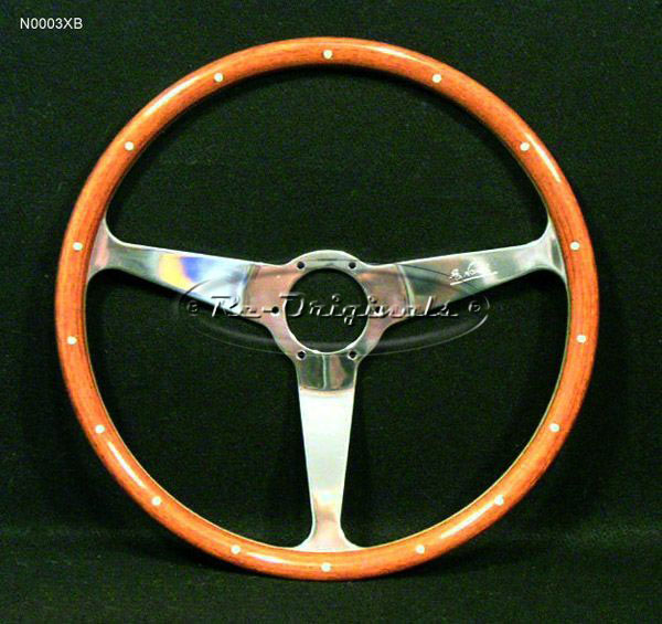 Steering wheel, Nardi Classic, reminiscent of the Ferrari 1950s steering wheel, plain spokes, slight dish, send for photo. - N0003XB
