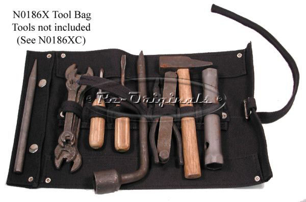 Tool bag, OEM old style heavy canvas, correct, new, original snaps and closures - N0186X