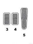 15317290 Brake, clutch & accelerator pedal covers