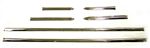 B0003X Body trim, on door fore and aft, specify aluminum or stainless steel and height of profile, new, 6 piece set