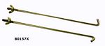 B0157X Battery hold down hooks, threaded hooks, about 11 long, with wing nut on top, new manufacture